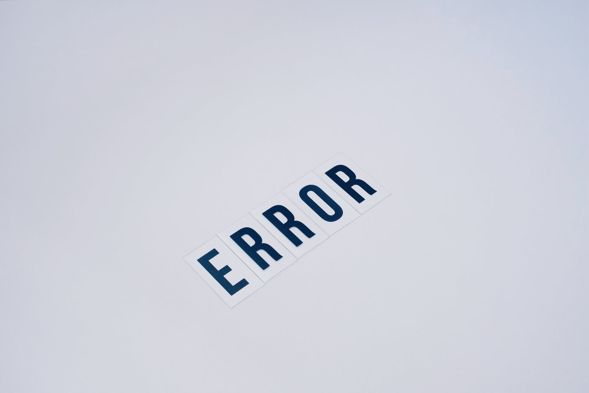 Error message displayed